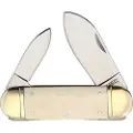 Marbles Sunfish White Smooth Bone pocket knife