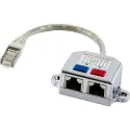 Deltaco - Nettverksplitter - RJ-45 (hann) til RJ-45 (hunn) - FTP