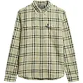 Superdry Merchant Linen Check Skjorte Med Lange Ermer