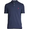 Ralph Lauren for man. 710782592008 Navy pique polo shirt (M), Casual, Cotton, Short sleeve