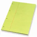 Bantex Konceptblok Bantex, A4, linjeret, med margen og 4 huller, gul