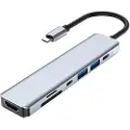 Lippa 7-in-1 87W USB-C PD 4K HDMI Hub USB-hub - 7 porter