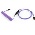 Dutzo Coiled Aviator USB-C cable - Purple - Upgrade Accessories - Lilla