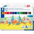 Staedtler Fiberpen Noris Jumbo 3,0 mm - med 12 stk. ass. farver