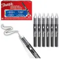 Sharpie Creative Marker Acrylic Paint Pens | Brush Tip Water-Based Paint Markers | White | 6 Count