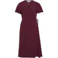 Vila Lovie Wrap Kortermet Midi-kjole