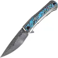 Kansept Knives Kratos Framelock Blue Rose foldekniv