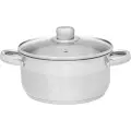 Teknikproffset Kastrull Basic i stål med glaslock 6,5 L