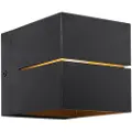 QAZQA Sett med 4 vegglamper svart med gull 9,7 cm - Transfer Groove