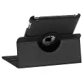 Mtp Products Rotary lærveske - iPad 2, iPad 3, iPad 4 - beskyttelse og stativ - svart