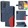 Mtp Products Bi-Color Series Samsung Galaxy A52 5G, Galaxy A52s Lommebok-deksel - Blå