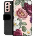 Mtp Products Samsung Galaxy S21 5G Premium Lommebok-deksel - Romantiske Blomster