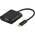 Deltaco USBC-1098 - Ekstern videoadapter - USB-C - VGA - svart