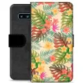Mtp Products Samsung Galaxy S10 Premium Lommebok-deksel - Rosa Blomster