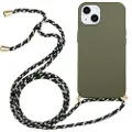 Mtp Products iPhone 15 TPU-deksel med løpesnor - militærgrønn