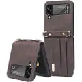 Mtp Products Samsung Galaxy Z Flip4 Hybrid-deksel med Kortholder - Brun