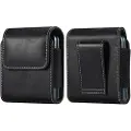 Mtp Products Samsung Galaxy Z Flip3 5G/Motorola Razr 5G Business Style Vertikalt Belteveske - Svart