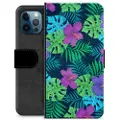 Mtp Products iPhone 12 Pro Premium Lommebok-deksel - Tropiske Blomster