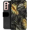 Mtp Products Samsung Galaxy S21 5G Premium Lommebok-deksel - Gulde Blader