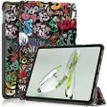 Mtp Products OnePlus Pad Go/Oppo Pad Air2 Tri-Fold Series Smart Folio-etui - Graffiti