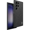 IMAK Ruiyi Samsung Galaxy S23 Ultra 5G Belagt Deksel - Karbonfiber - Svart