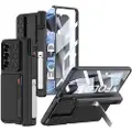 GKK Samsung Galaxy Z Fold6 magnetisk hybrid-deksel med kortholder og kameraglider - Svart