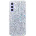 Mtp Products Samsung Galaxy A35 Glitter Flakes TPU-deksel - Sølv