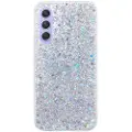 Mtp Products Samsung Galaxy S24 FE Glitter Flakes TPU-deksel - Sølv