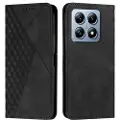 Mtp Products Xiaomi 14T Rhombusmønster lommebokveske med magnetisk lukking - svart
