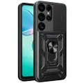 Mtp Products Samsung Galaxy S25 Ultra Hybrid-deksel med Roterende Ring med Kameraskjold - Svart