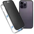 Mtp Products iPhone 16 Pro Max Magnetisk Deksel med Herdet Glass - Privacy - Sølv