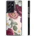 Mtp Products Samsung Galaxy S21 Ultra 5G Beskyttelsesdeksel - Romantiske Blomster