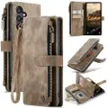 CASEME Samsung Galaxy S25 C30 Multifunksjonell Lommebok-deksel - Brun