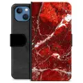 Mtp Products iPhone 13 Premium Lommebok-deksel - Rød Marmor