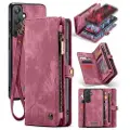 CASEME Samsung Galaxy A25 008 2-i-1 Multifunksjonell Lommebok-deksel - Rød