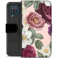 Mtp Products Samsung Galaxy A12 Premium Lommebok-deksel - Romantiske Blomster