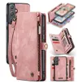 CASEME Samsung Galaxy A55 008 2-i-1 Multifunksjonell Lommebok-deksel - Rosa