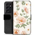 Mtp Products Samsung Galaxy S21 Ultra 5G Premium Lommebok-deksel - Floral