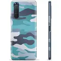 Mtp Products Sony Xperia 5 II TPU-deksel - Blå Kamuflasje