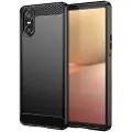 Mtp Products Sony Xperia 10 VI Børstet TPU Deksel - Karbonfiber - Svart