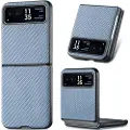 Mtp Products Motorola Razr 40 Hybrid-deksel - Carbon Fiber - Blå