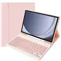 Mtp Products Samsung Galaxy Tab A9+ Etui med Bluetooth-tastatur - Rosa