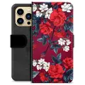 Mtp Products iPhone 13 Pro Max Premium Lommebok-deksel - Vintage Blomster