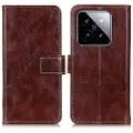 Mtp Products Xiaomi 14 Pro Lommebok-deksel med Magnetisk Lukning - Brun