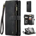 CASEME C30 Multifunksjonell Samsung Galaxy A53 5G Lommebok-deksel - Svart