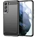 Mtp Products Samsung Galaxy S22 5G Børstet TPU-deksel - Karbonfiber - Svart