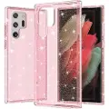 Mtp Products Samsung Galaxy S22 Ultra 5G Stylish Glitter Series Hybrid-deksel - Rosa