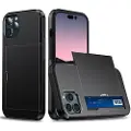 Mtp Products iPhone 14 Pro Hybrid-deksel med Skyvekortspor - Svart