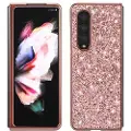 Mtp Products Glitter Series Samsung Galaxy Z Fold3 5G Hybrid-deksel - Roségull