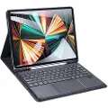 DUX iPad Pro 12.9 2020/2021/2022 Etui med Bluetooth-tastatur - Svart